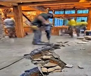 معماری خلاقانه؛ کف پذیرایی رو کندن رود ساختن وسط انقد محشر شد که نمیشه ازش چشم برداشت