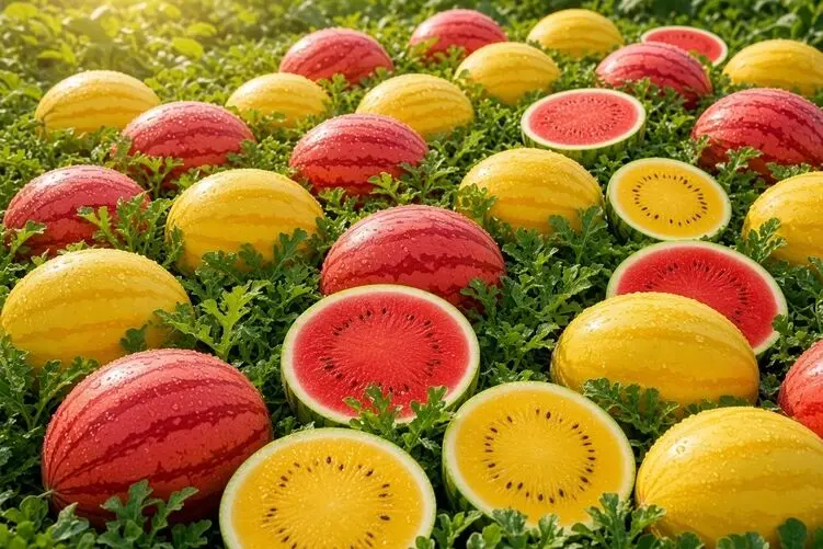 (ویدیو) هندونه پرورش دادن رنگارنگ ترک میخورن آدم میبینه داخلشونو مبهوت میشه