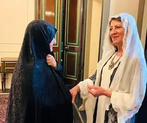 (تصاویر) دیدار همسران رؤسای جمهور ایران و عراق