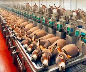 فرآوری الاغ؛ اصلاح نژاد الاغ در کارخانه برای تولید گوشت و رسیدن به سود