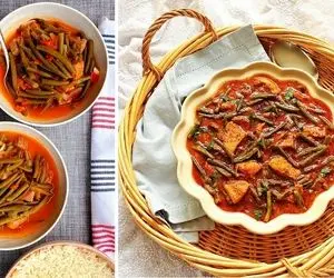 طرز تهیه خورش لوبیا سبز با مرغ / راحت و ساده یه ناهار خوشمزه و عالی درست کن