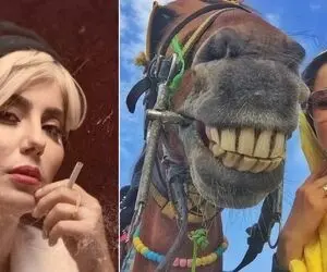 رونمایی "شیدا یوسفی" از پروتزای فجیییعش؛ این همه صلیب رو سر و کله خانوم چه میکنه آخه!!