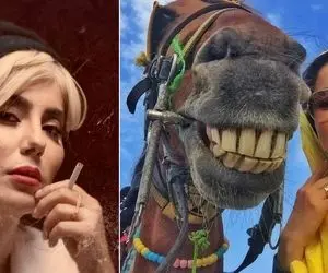 رونمایی "شیدا یوسفی" از پروتزای فجیییعش؛ این همه صلیب رو سر و کله خانوم چه میکنه آخه!!