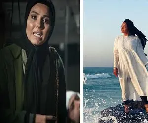 خوب شد «آزاده زارعی» بزرگ شد؛ باران سریال آوای باران با استایل عجیبش وسط دریا