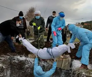 گزارش الجزیره از خاکسپاری کرونایی ها در مازندران