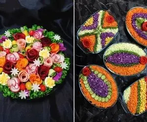 تزیین سالاد فصل مجلسی برا مهمونی عید / ایده های فوق  شیک و راحت که کدبانو نشونت میدن