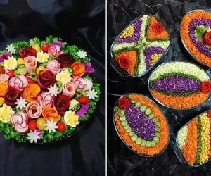 تزیین سالاد فصل مجلسی برا مهمونی عید / ایده های فوق  شیک و راحت که کدبانو نشونت میدن