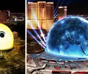 گوی لاس وگاس تجربه‌ای فراتر از کنسرت و سینما؛ یهو یه جفت چشم غول پیکر بهت چشمک میزنه