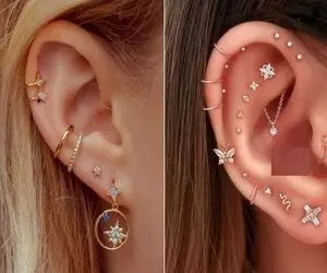 تازه ترین پیرسینگ های گوش/ دیگه کسی از گوشش لوستر آویزون نمیکنه همینقد باید ظریف باشه