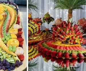 ایده هایی برای تزیین میوه در ظرف؛ خوش طعمی با چاشنی خلاقیت در دیس برای پذیرایی