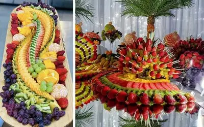 ایده هایی برای تزیین میوه در ظرف؛ خوش طعمی با چاشنی خلاقیت در دیس برای پذیرایی