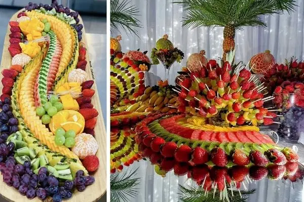 ایده هایی برای تزیین میوه در ظرف؛ خوش طعمی با چاشنی خلاقیت در دیس برای پذیرایی