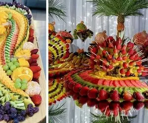 ایده هایی برای تزیین میوه در ظرف؛ خوش طعمی با چاشنی خلاقیت در دیس برای پذیرایی