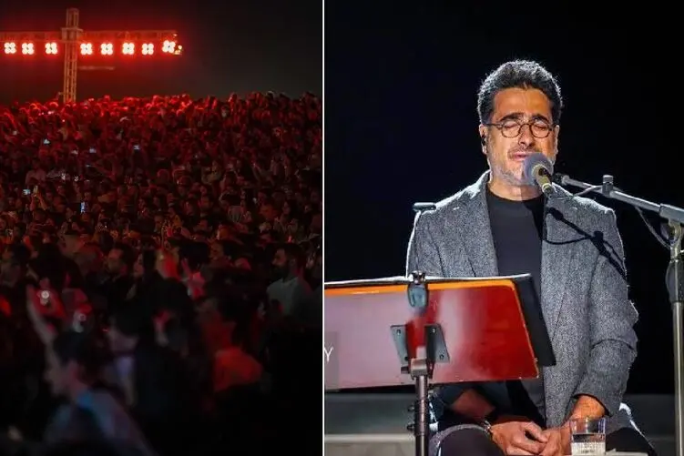 آواز همایونی؛ همایون شجریان زیر بارون برای 5000 نفر ببار ای بارون ببار خواند