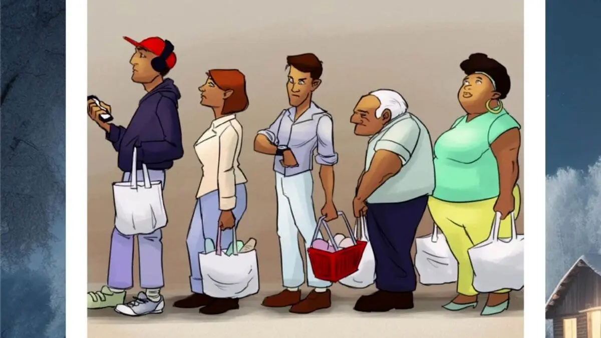 اشتباه-تصویری-افراد-در-صف-فروشگاه