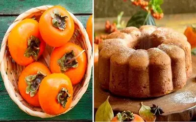 طرز تهیه کیک خرمالو بدون فر / یه کیک پاییزی بی نظیر که حسابی پف میکنه