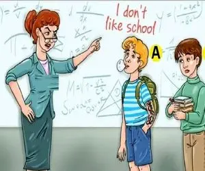 بازی فکری؛ اگه هفت خط روزگار و بچه زرنگی بگو کی تخته رو خط خطی کرده ولی کتمان میکنه