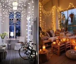 ایده های شیک برا تزیین خونه با ریسه / فضای رویایی و دنج خونت رو با دستای خودت بساز