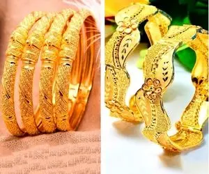 النگو طلا طرح‌ دار انتخاب خاص ها / خانم های خوش سلیقه این النگوهارو می پسندند