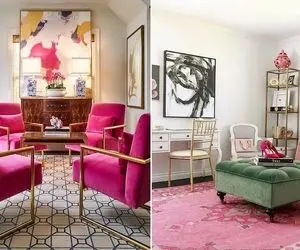 فرش صورتی با چه مبلی ست میشه؟ این رنگ ماله باربی نیست ببین مردم باهاش چه دکوری میزنن