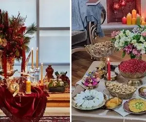 ایده انواع سبک چیدمان سفره شب چله / دیزاینی فوق العاده برای یلدای عروس یا ساده و لوکس