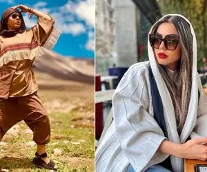 ژستای خشن و گنگ بالایِ "آزاده زارعی"؛ خانوم بالاخره به خودش اومد و درست لباس پوشید!