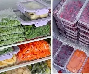 اصول چیدمان فریزر / راهکارهای ساده برای نظم دهی به کشوها و طبقات فریزر