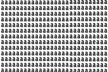 بازی فکری؛ حرف «e» بین هزاران «a» مخفی شده با طغیانگری پیداش کن