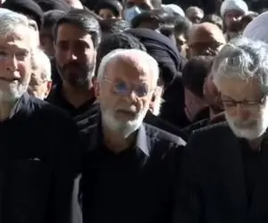 گریه های حداد عادل هنگام اقامه نظام بر پیکر دخترش تیر 1405