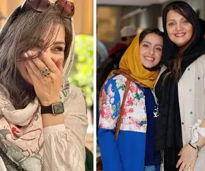 دو بازیگر دراز و کوتاه بغل هم؛ تیپ سمی و نامتعارف "الهام خانوم" چی میگه!