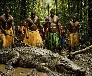 مستند حیات وحش؛ مردم آمازون تمساحی که کل قبیله رو خورده ملعبه کردن