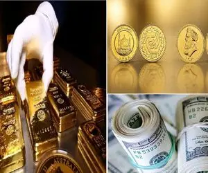 قیمت دلار، طلا و سکه امروز چهارشنبه 14 مرداد 1405 / صعود طلا و سکه در روز افت دلار