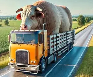 جابه جایی جانکاه؛ حمل بوفالو 2000000 گرمی با تجهیزات سنگین تخصصی که برای سهولت 