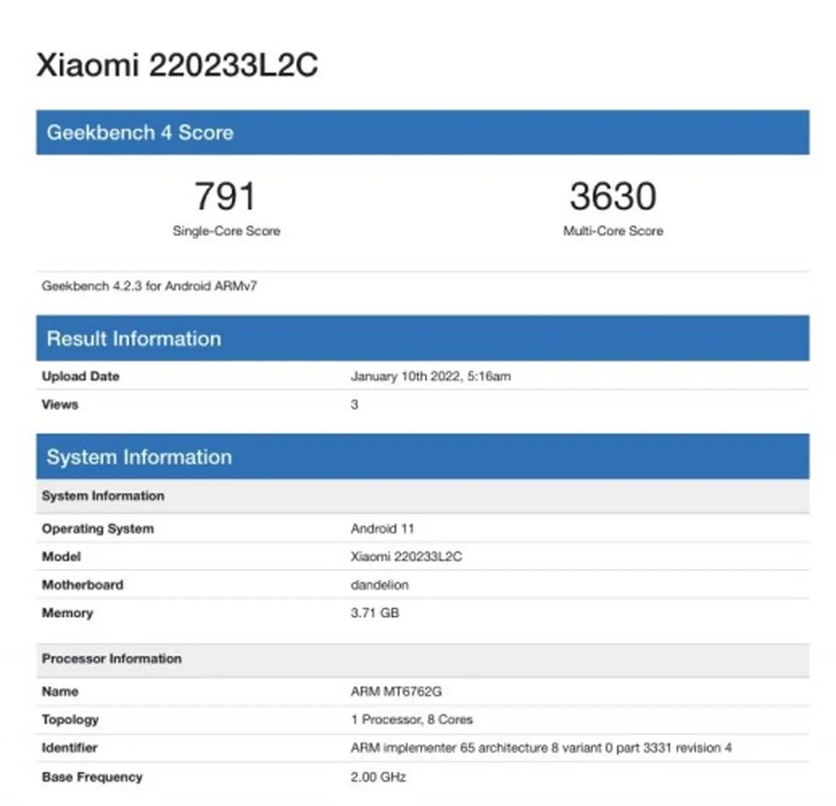 Xiaomi Redmi 10A
