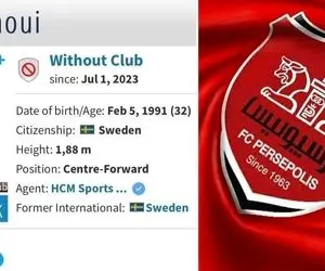 نبیل باهویی مهاجم تازه پرسپولیس با آمار یک گل زده!