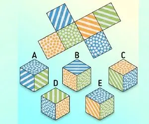 بازی فکری؛ اگه افاده میای که تیز هوشی بگو کدام مکعب با این شکل تشکیل نشده است؟ 