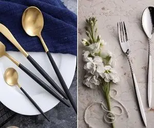 خوشگلترین ست قاشق چنگال / اینا جدیده جدید مد شدن تازه عروسا هم واسه جهیزیشون خریدن