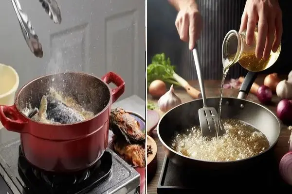 جلوگیری از پاشیدن روغن؛ آشپزی بدون استرس از کثیف شدن گاز و سوختن دست با پوسته تخم مرغ