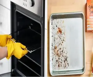 معجزه سرکه و جوش شیرین برای برق انداختن سینی فر/  دیگه لازم نیست بشوری و بسابی