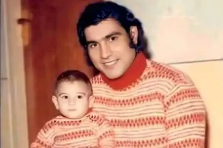 سفر به سال های دور؛ عکس نعمت الله آغاسی با فرزندان نوزادش