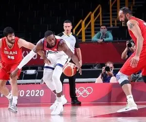 نتیجه نهایی بسکتبال ایران آمریکا المپیک 2020 چهارشنبه 6 مرداد