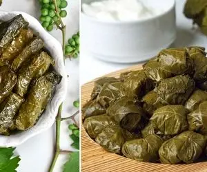 طرز تهیه دلمه برگ مو با یه دستور عالی / مزه ملس و فوق العاده این دلمه حرف نداره