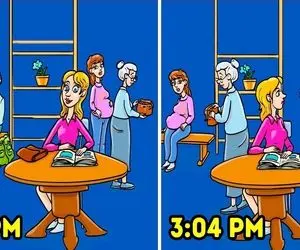 هوش تصویری؛ اگه میگی که تیزهوش پس بگو بین زن باردار و بقیه کی کیف خانومه رو برداشته؟