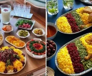 تزیین پلو مرغ واسه یه میز مهمونی توپ / اینجوری همه طعم غذارو یادشون میره محو دیزاینن