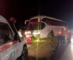 واژگونی مینی‌بوس در مسیر تکاب - شاهین‌دژ؛ چند نفر مصدوم شدند؟