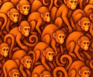 بازی فکری؛ اگه بندبند وجودت هوش آهو دشت زنگاری رو بین 80000 میمون پیدا کن