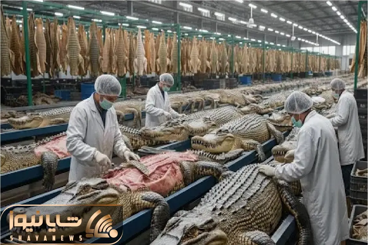فرآوری تمساح؛ تمساح از تخم میرسونن به نیم تن از گوشت و پوستش بهره برداری کنن