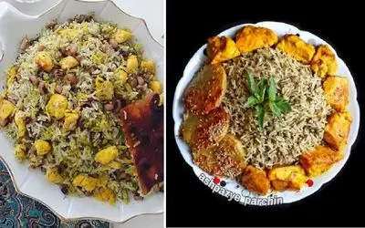 خوشمزه ترین قاطی پلو با مرغ / ریحان پلو با عطر و طعم فوق العاده