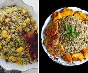 خوشمزه ترین قاطی پلو با مرغ / ریحان پلو با عطر و طعم فوق العاده