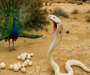 مستند حیات وحش؛ نبرد طاووس و مار دهن گشاد برای حراست از تخم